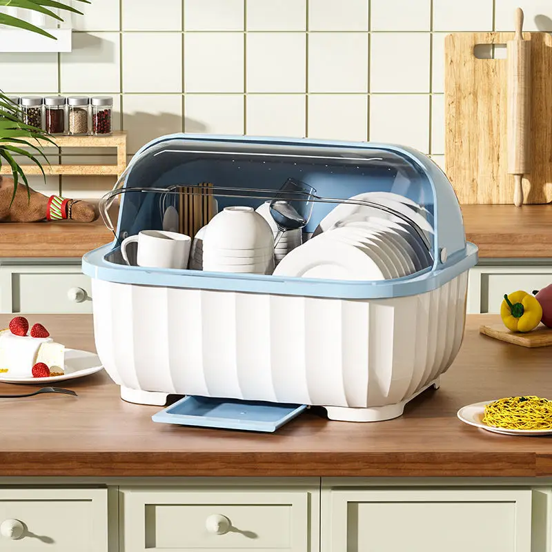 

Large Kitchen Bowls And Dishes Storage Rack Draining Bowl Rack Loaded Tableware Storage Box With Lid Cupboard Home Rack Shelf