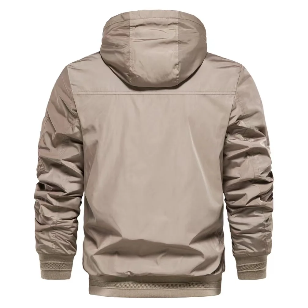 Serige Park Removeable Hat Mens Coat Simple Pure Color Warm Jacket For Men Winter Collection Comfortable Man's Basic Coat