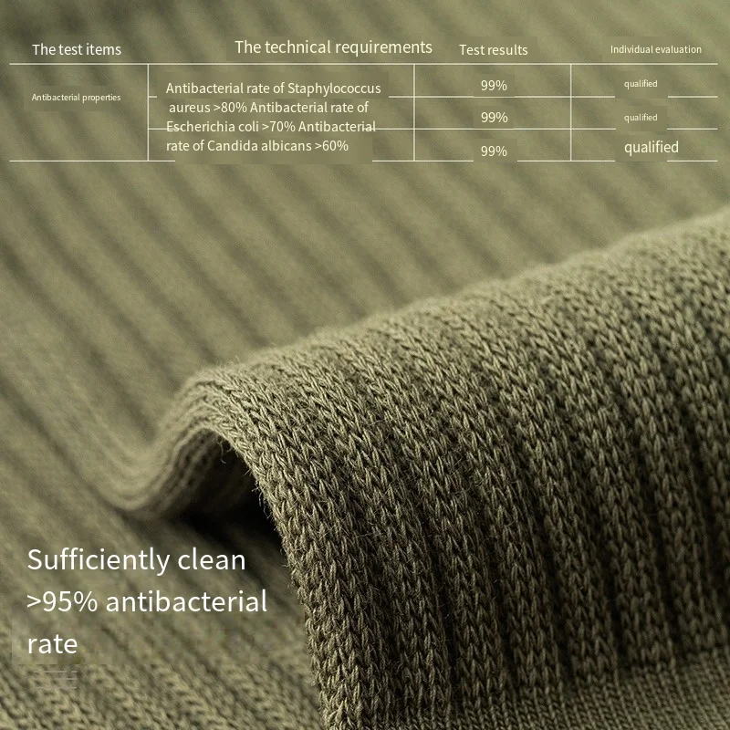 New Pure Cotton Men's Socks Winter Antibacterial Deodorant Breathable Casual Man Long Socks 5 Pair