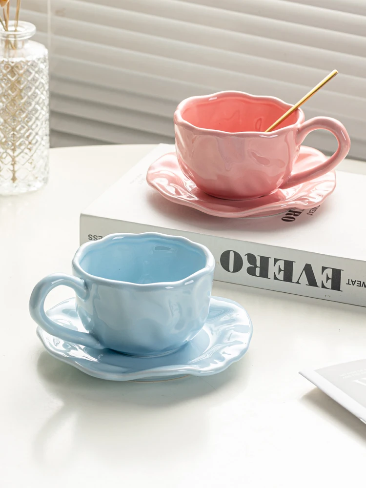 Креативная кофейная чашка ручной работы и набор тарелок домашняя для