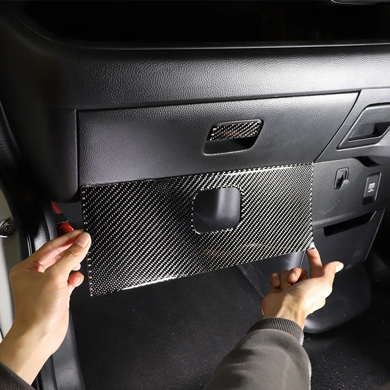 For Honda N-BOX JF3 JF4 2017-2021 Soft Carbon Fiber Car Copilot Glove Box Switch Panel Cover Trim Sticker Car Accessories