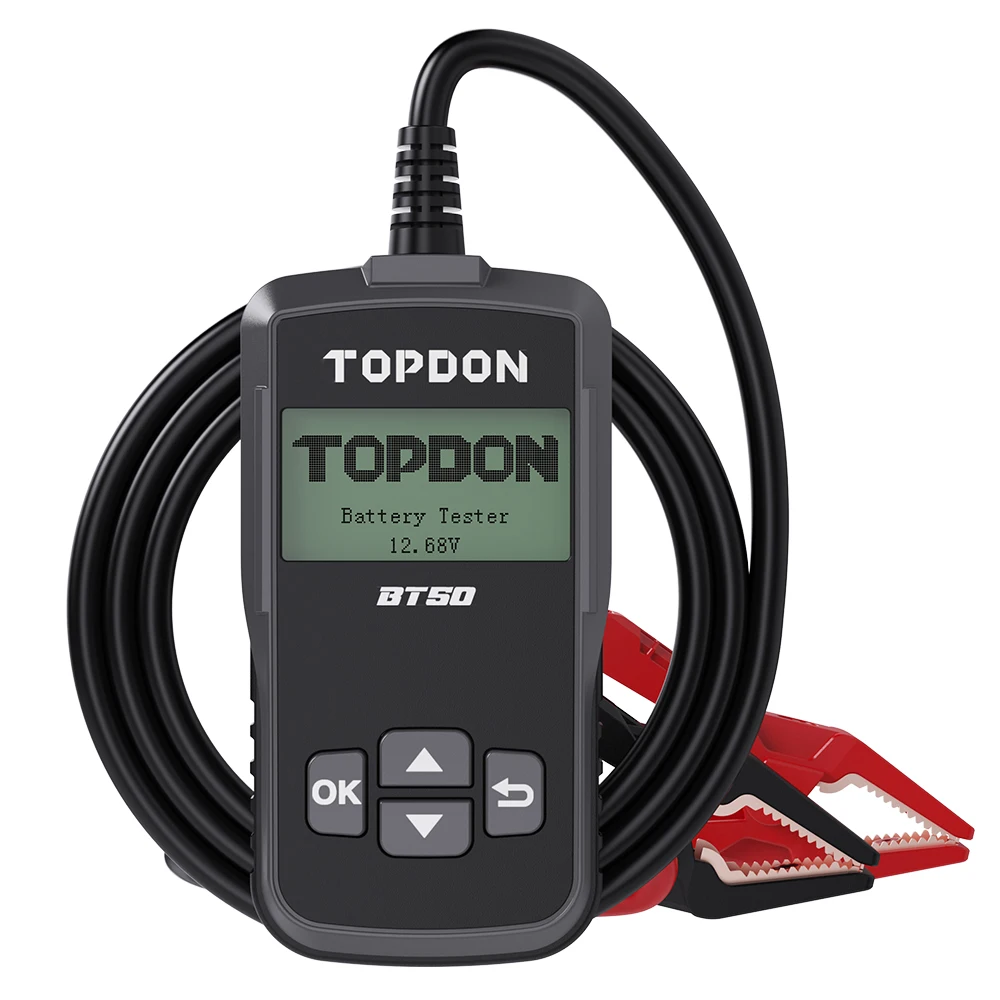 

Тестер автомобильного аккумулятора Topdon BT50, 12 В, 100-2000CCA