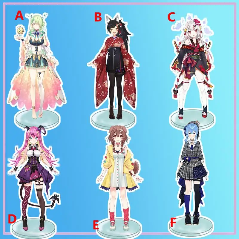 

Anime Stand hololive Nakiri Ayame Ookami Mio Acrylic Figure Display Desktop Decoration 15cm