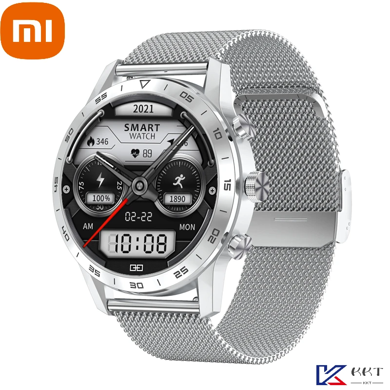 

Мужские Смарт-часы XIAOMI 2022 454*454 HD экран DT70, часы с функцией вызова, поворотная кнопка, беспроводное зарядное устройство IP68, часы с ЭКГ, самосто...