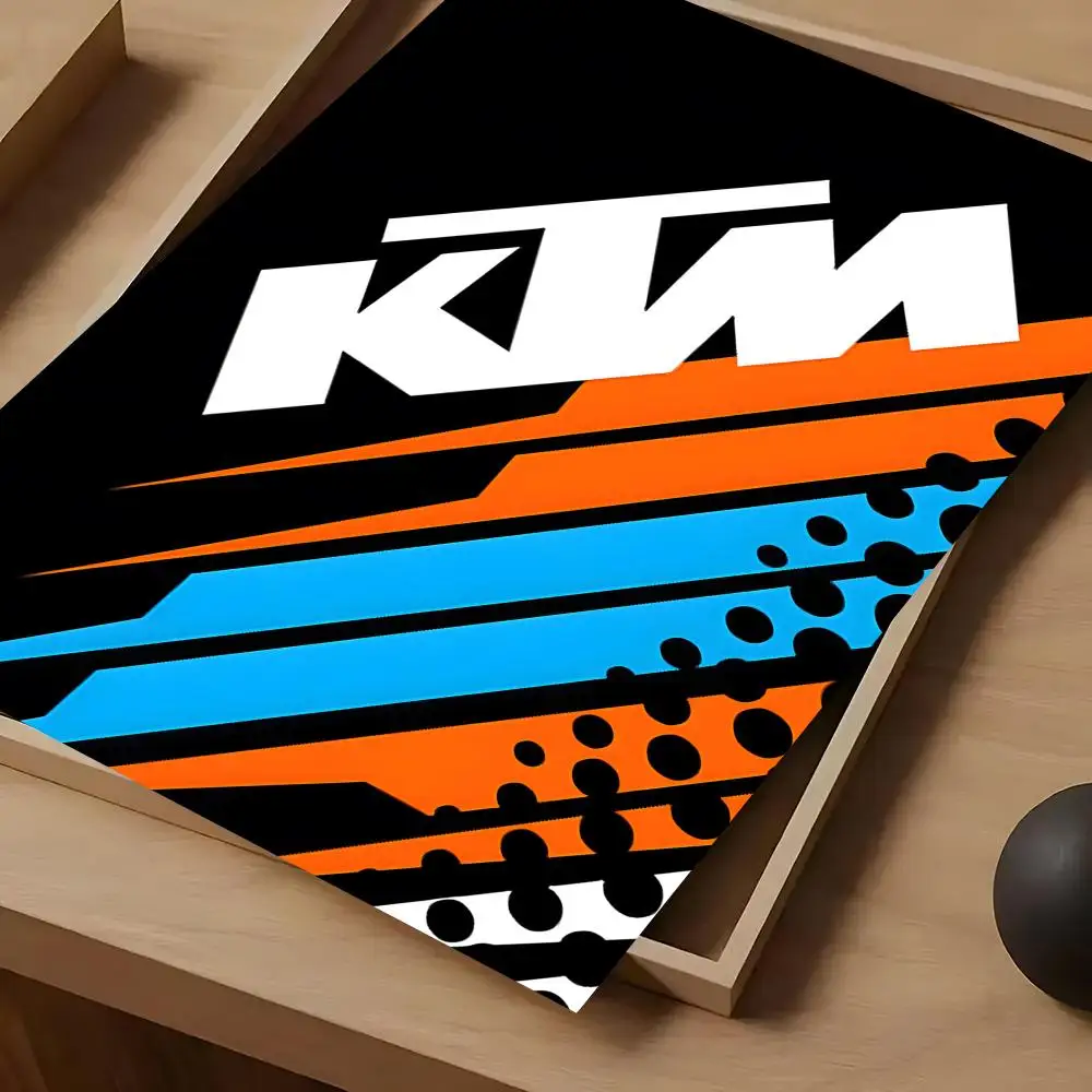 Фото Плакат с изображением мотоциклетных гонок KTM, самоклеящаяся художественная водонепроницаемая бумажная наклейка, декор для кофейни, бара, комнаты, стены №3