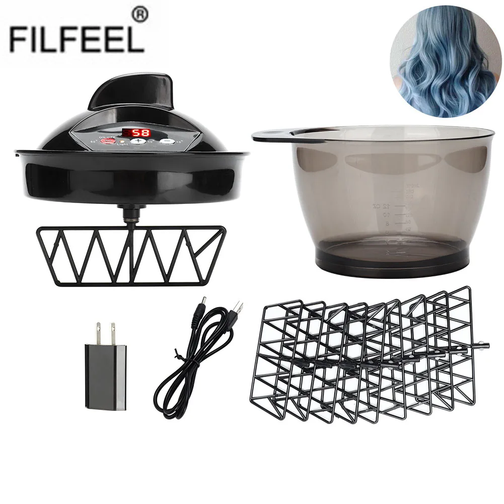 

Professional Hair Color Dyeing Electric Hair Coloring Automatic Mixer Hairs Color Cream Mixing Bowl Hairdressing Dyeing Stirrer