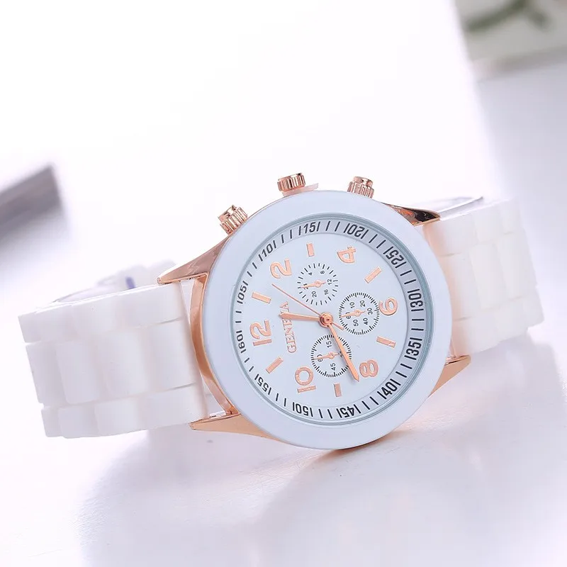 Women Korean Version, Fashionable And Beautiful, Multi-color Jelly Silicone, Versatile, Student Casual Watch, Gift Giving Arti