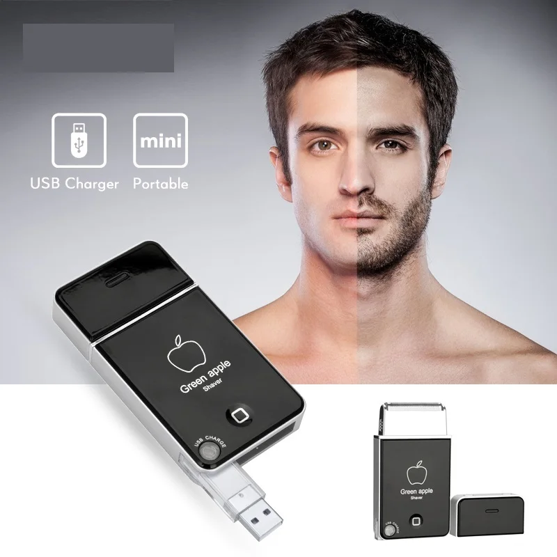 

Kemei Electric Shaver For Men Apple Shape USB Charging Razor Face Shaver Electric Beard Trimmer Removal Hair Shaving Machine