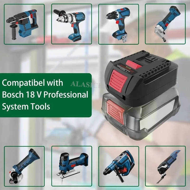 Фото Преобразователь для аккумулятора Bosch 18 В PBA Адаптер для аккумулятора BOSC18BS Преобразование в аккумулятор Bosch 18 В для электроинструментов Bosch 18 В GBA №3