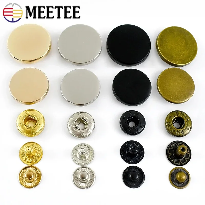 Meetee 20 комплектов 10-25 мм металлические застежки-застежки для шитья кнопки куртка
