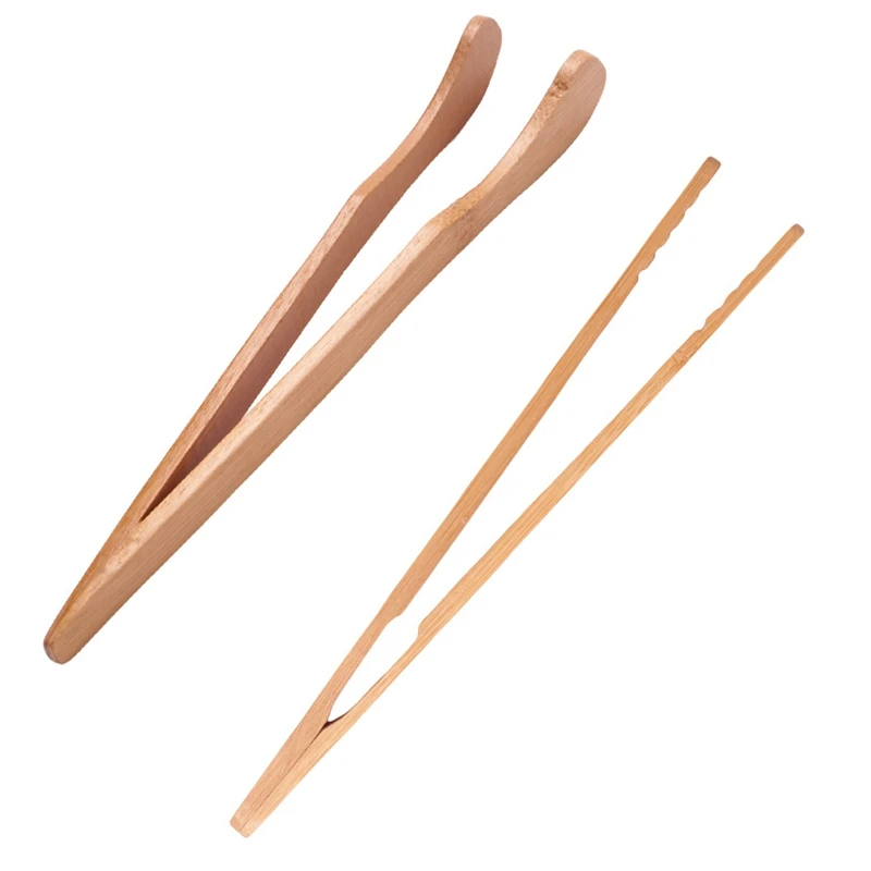 

48PCS Bamboo Toaster Tongs, 7 Inch Wood Kitchen Tongs, Reusable Wood Cooking Tongs, For Toast, Cooking, Bread, Fruit Tea