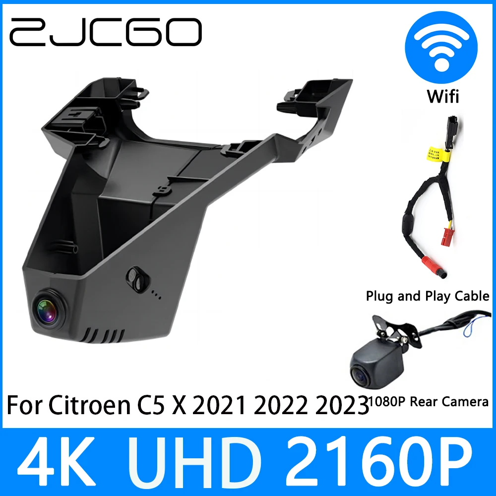

ZJCGO Dash Cam 4K UHD 2160P Car Video Recorder DVR Night Vision Parking for Citroen C5 X 2021 2022 2023