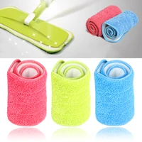 replacement microfiber washable mophead wet and dry cleaning mop pads fit flat spray mops household cleaning tools