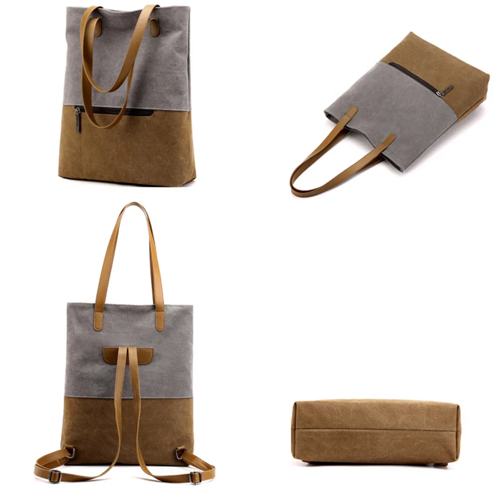 Canvas Women Canvas Handbags Shoulder Bags Large Capacity Ladies Backpack for Women Fashion Female Tote Messenger Bag New