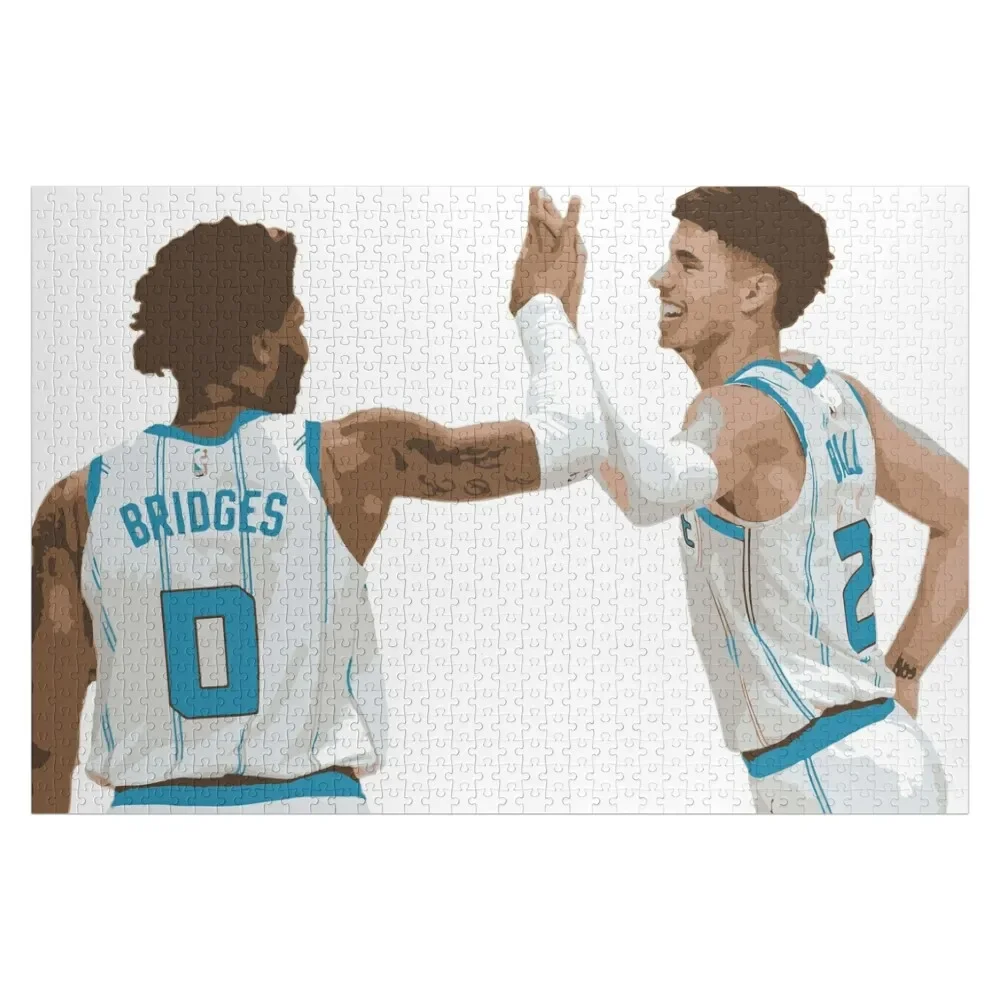 Пазл LaMelo Ball and Miles Bridges на заказ деревянная головоломка с именем для взрослых