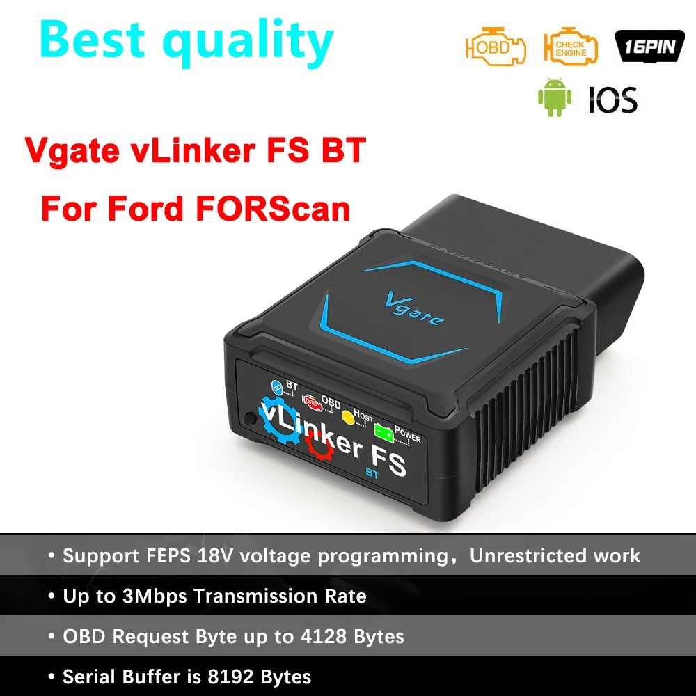 A + Vgate vLinker FS ELM327 Bluetooth для Android/IOS для Ford FORScan HS MS CAN ELM 327 OBD 2 Автомобильный диагностический сканер Инструменты