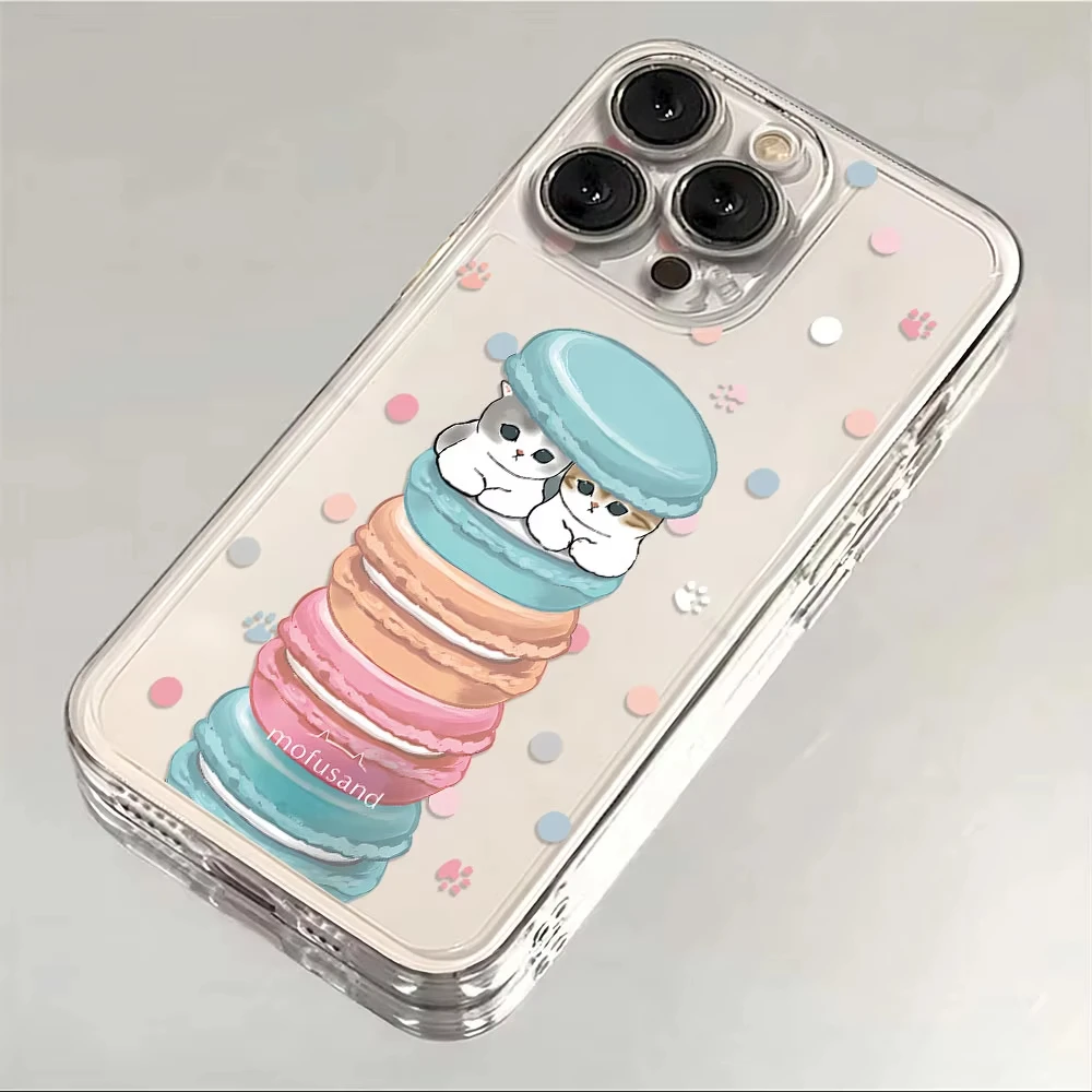 Фото Милый прозрачный чехол для телефона с принтом кошки M-Mofusands для Xiaomi Mi 15T Pro, 14T, 13T, Mi 17 Pro, 15, 14, 13, 12, 11 Lite 5G, силиконовый чехол №5