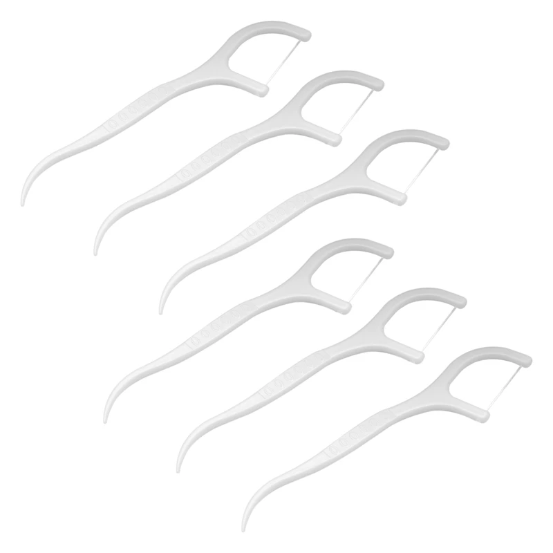 

Disposable 100Pcs Oral Teeth Clean Care Floss Thread Flosser Plastic Tooth Picks