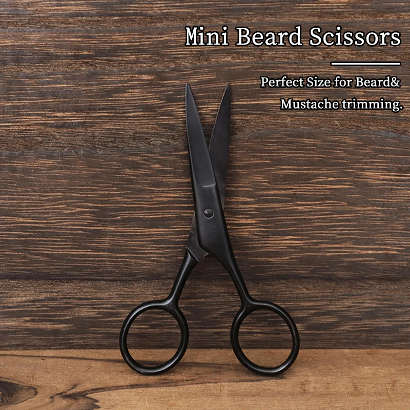 

1Pcs Black Eyebrow Nose Hair Cut Trimming Beard Mini Scissors Men Facial Moustache Scissors Tool