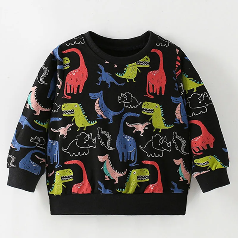 

2022 New Fashion Children Tops Cotton Dinosaur Lovely Sweatshirt Soft and Comfort Autumn Casual Clothes for Kids