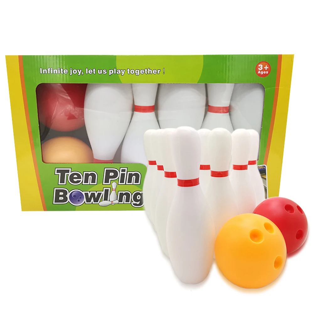 

Children's Bowling Set 10 Bowling Pins And 2 Bowling Balls Outdoor Sports Toys Indoor And Outdoor Mini Toys Kids Educational Toy