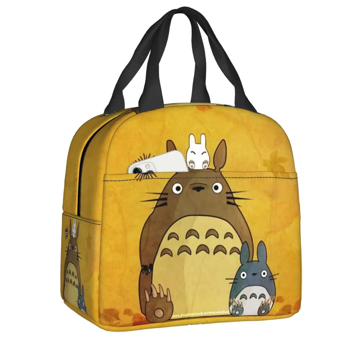 Anime My Neighbor Totoro Insulated Lunch Bag Resuable Cooler Thermal Studio Ghibli Lunch Box For Women Office Picnic Travel Food