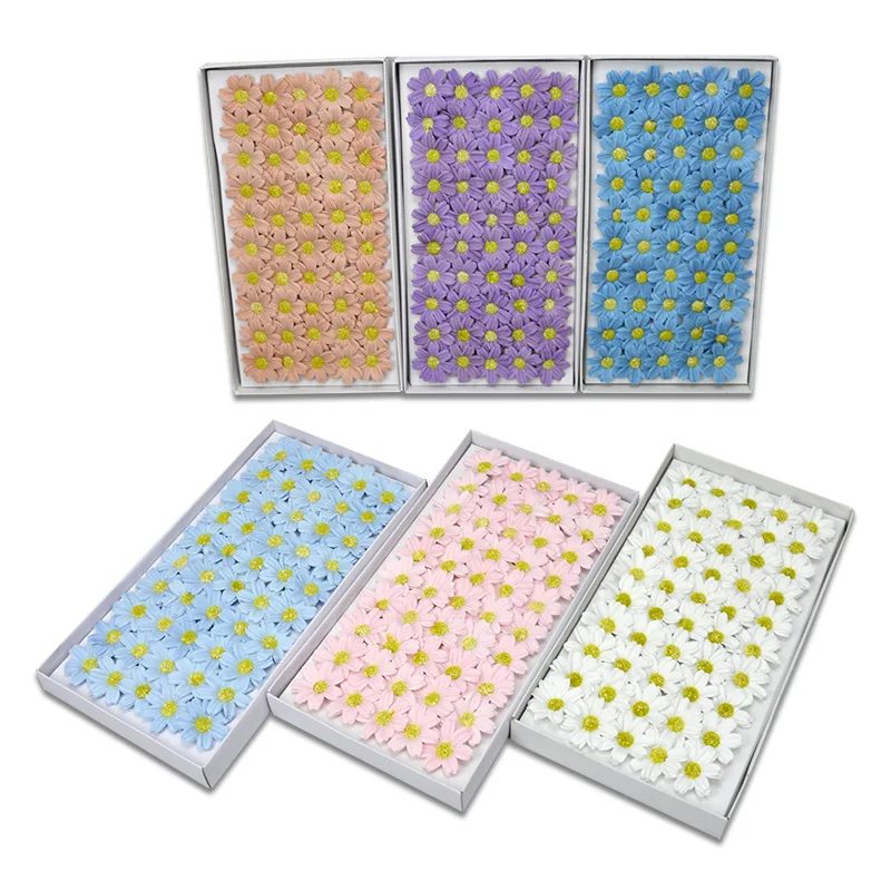 

50Pcs/Set 4.5Cm Soap Chamomile flower Head Mini Daisy Artificial Soap Flowers Party Wedding Decoration Home Party Decor