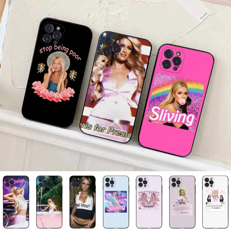 

Paris Hilton Stop Being Poor Phone Case For iPhone 13 Pro MAX 14 11 12 Mini X XS XR 6 7 8 Plus SE 2020 Soft TPU Cover