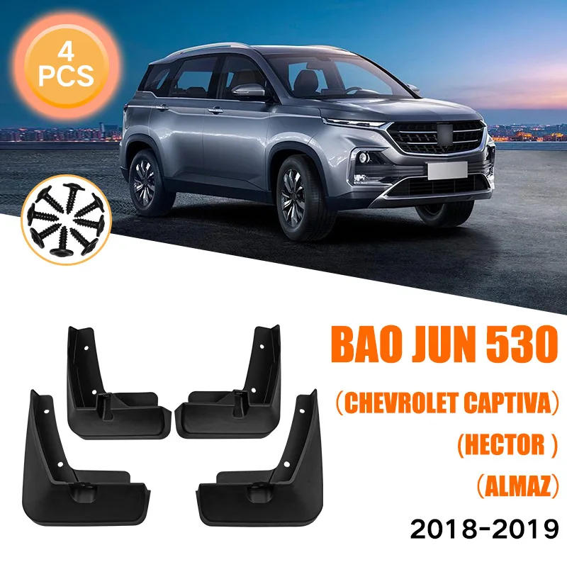 

MudFlaps FOR Baojun 530 Captiva Almaz Hector 2018-2019 auto SplashGuards Fender Set Parts FrontRear Automotive Accessories