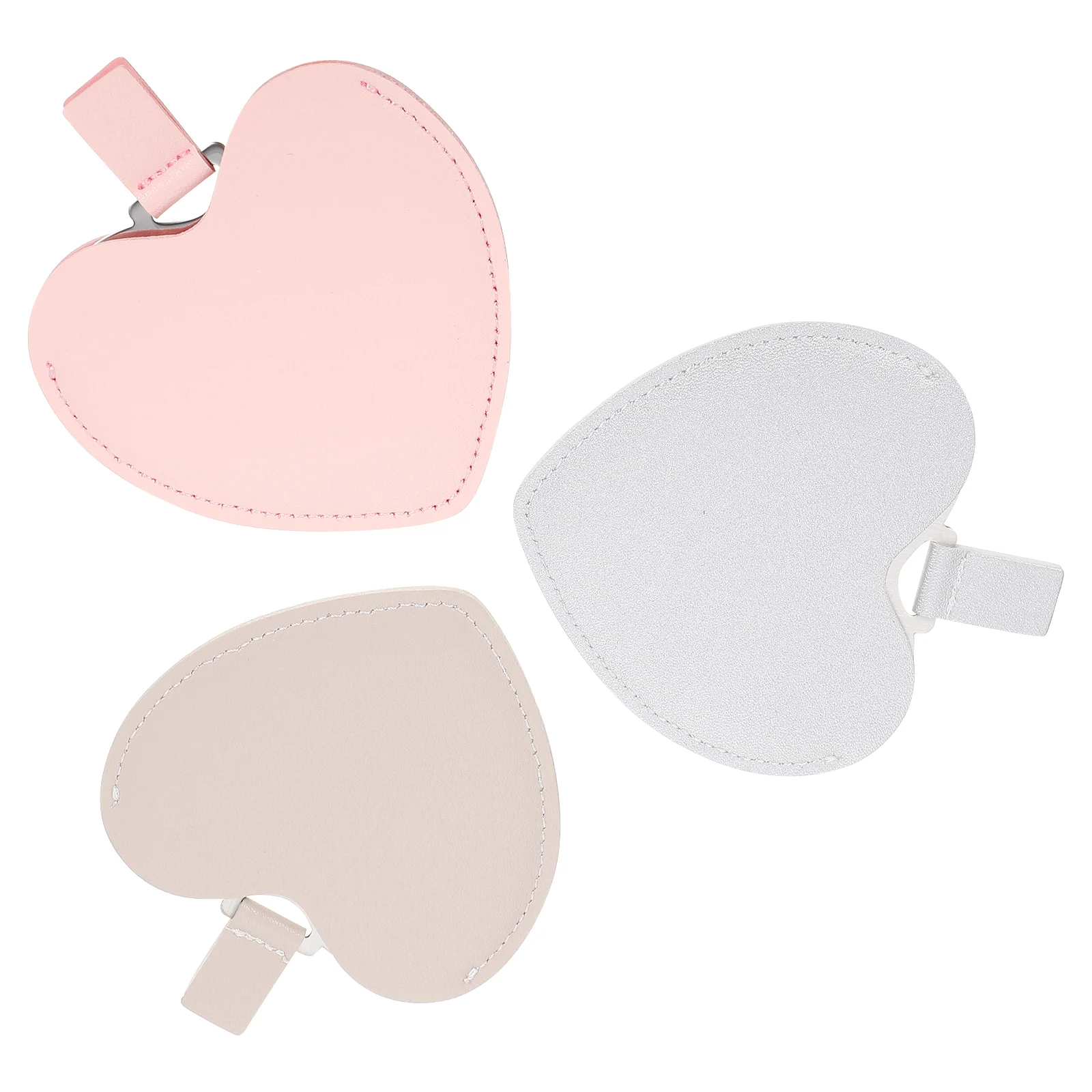 

Mirror Travel Pocket Makeup Compactmini Purse Vanity Heart Pu Small Tabletop Metal Magnifyingdecorative