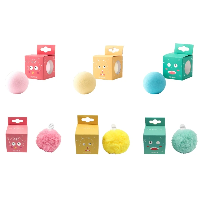 

Interactive Toys Electronic Soft Plush EVA Ball Toy for Indoor Cats Chirping Balls Kitten Squeak Catnip Toys 2022 New