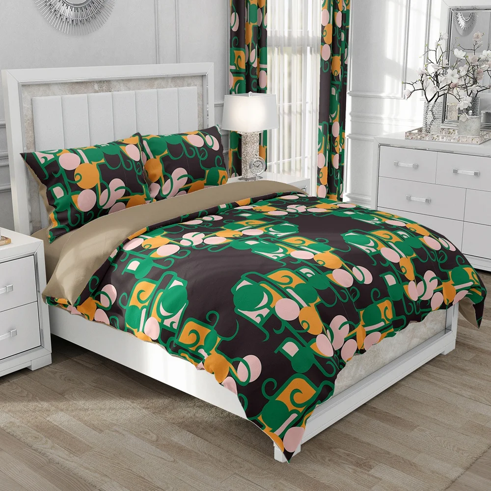 

Nordic Linen Bedding set Duvet cover set Queen/Euro/240x220 size Bed Set Blanket/Quilt Covers for home Bedclothes geometry