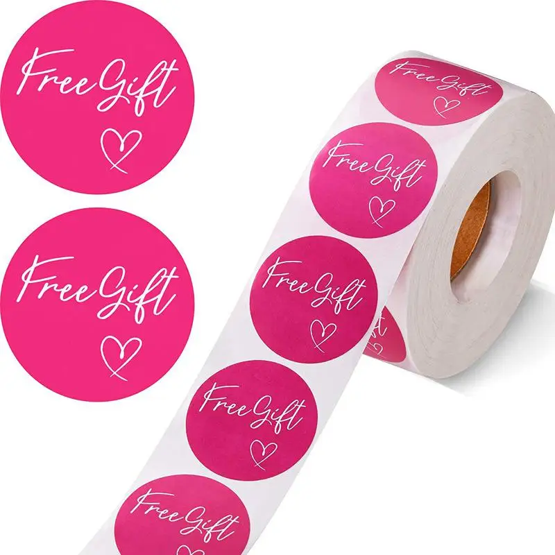 

500pcs Customer Appreciation Stickers Small Business Sticker Free Gift Round Stickers Labels for Packing Mailing Envelopes Cards