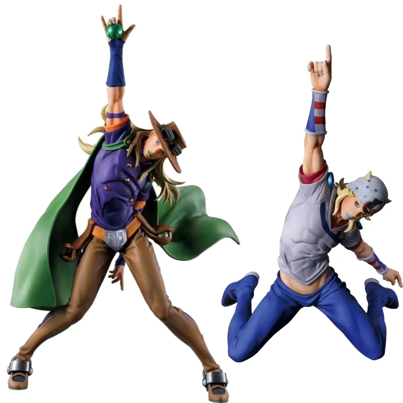 Фото В наличии: Набор из двух фигурок Bandai Banpresto Mometria JoJo Steel Ball Run — Джонни Джостар и Гирос Зеппели. Аниме-модель, игрушка, подарок. №4