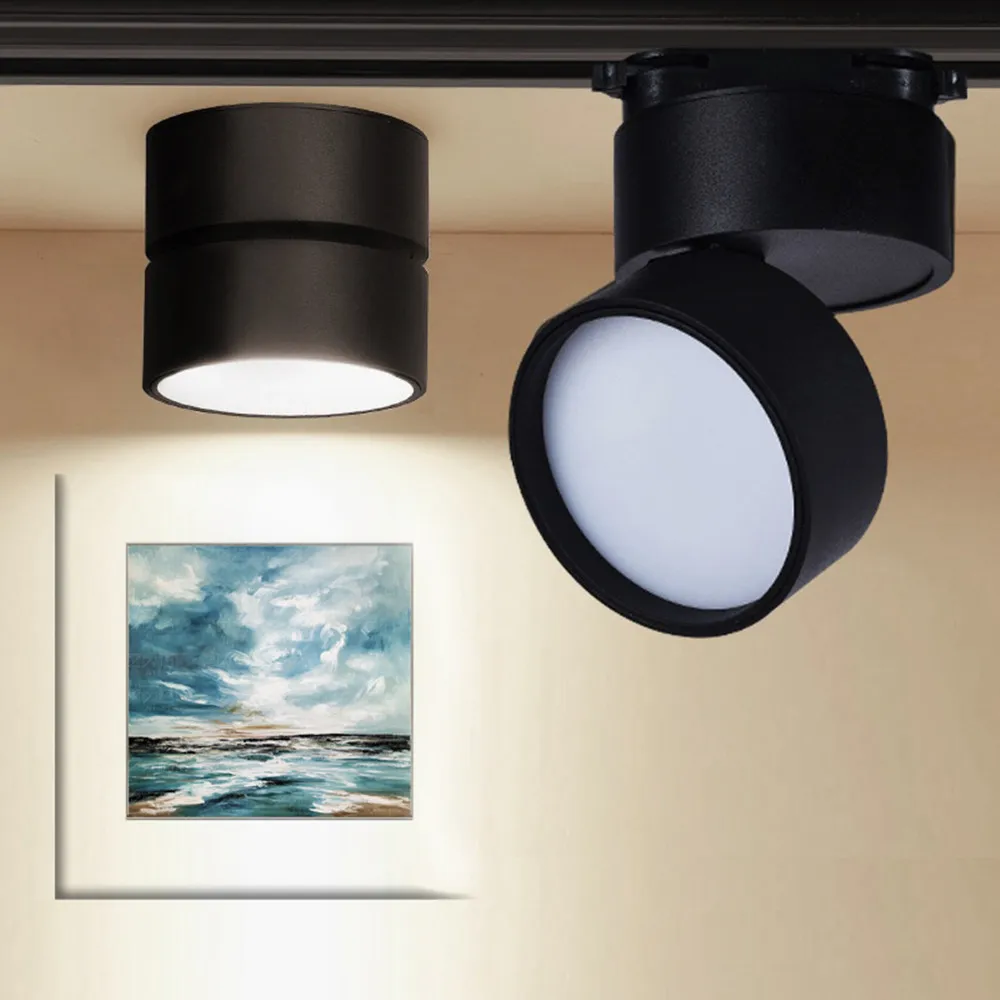 

Modern Simple Led Downlight Embedded/Surface Mounted/Rail Mounted Led Spotlight 360° Rotatable Led Light Lamp For Kitchen Foyer