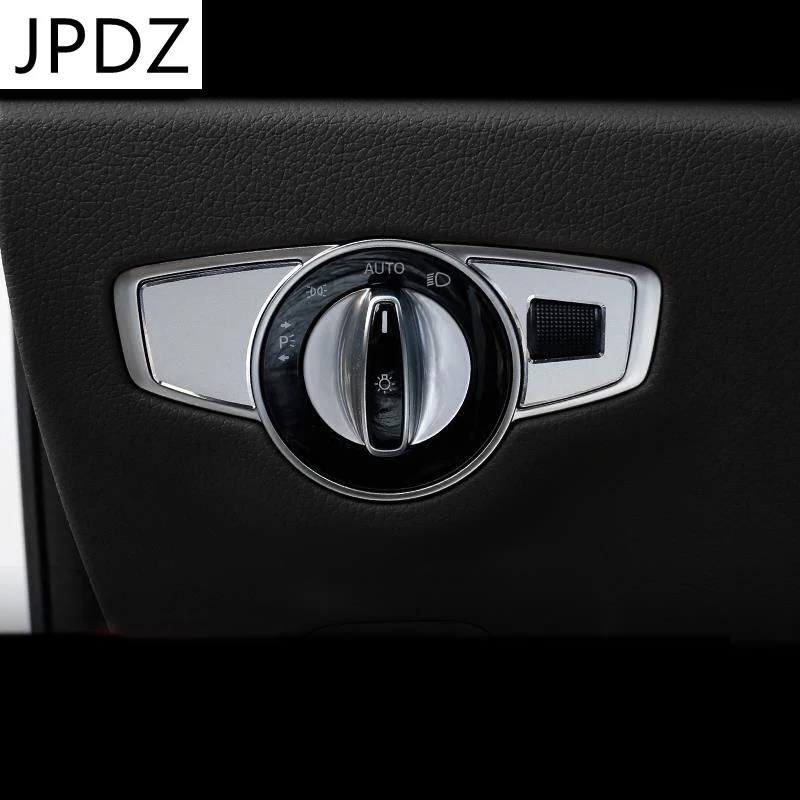 

Car Accessories Headlight Switch Buttons Decorative Frame Cover Trim Sticker For Mercedes Benz GLC C E S Class W205 W213 Styling