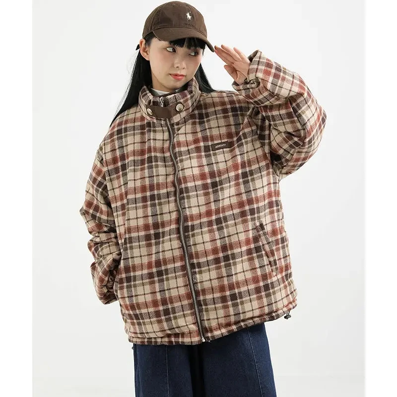 Парка мужская зимняя двухсторонняя с хлопковой подкладкой и воротником-стойкой