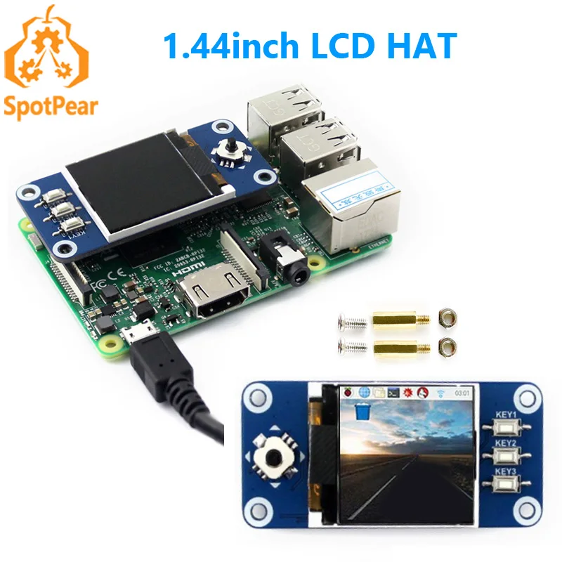 Raspberry Pi 1 44-дюймовый ЖК-дисплей HAT 128x128 Интерфейс SPI