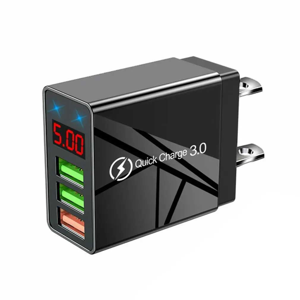 

Зарядное устройство с 3 USB-портами и цифровым дисплеем