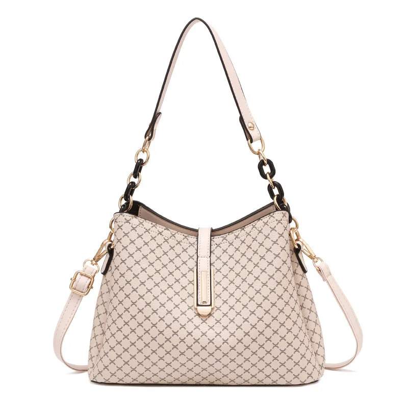 

[Boutique Women's Bags] 2022 Autumn and Winter New Bucket Women's Bags Fashion Printing One-shoulder Messenger Simple Handbag