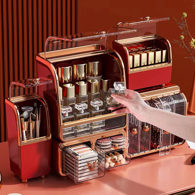 

Desktop Beauty Storage Drawer Large Capacity Bathroom Waterproof And Dustproof Cosmetics Organizer Lipstick Jewelry Display Rack