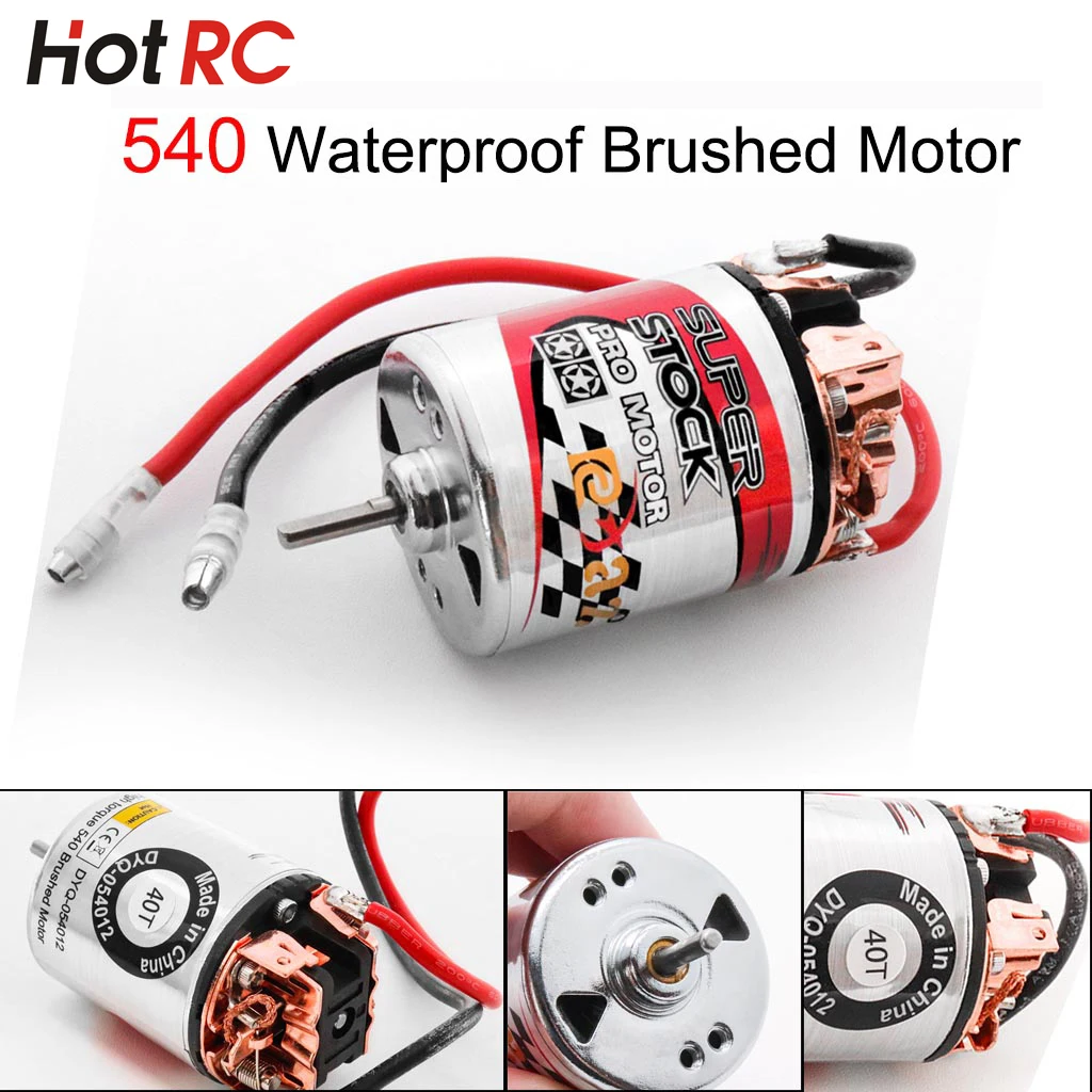 

540 Upgrade Brushed Motor Waterproof External Carbon Brush 13T-80T for 1/10 RC Car Crawler Axial SCX10 AXI03007 90046 Tamiya