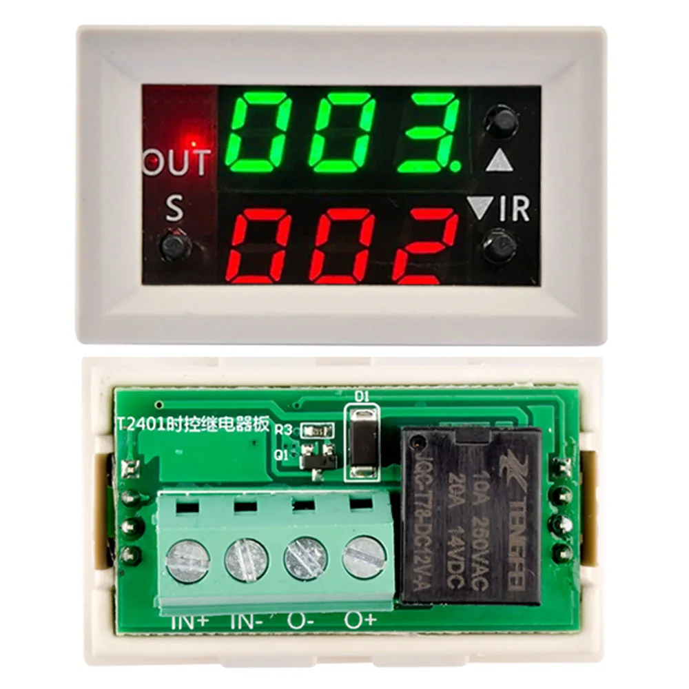 

Timer Relay 12V Delay Time Relay 12 volt relay Cycle Timer Control Switch Adjustable Timing LED Dual Display
