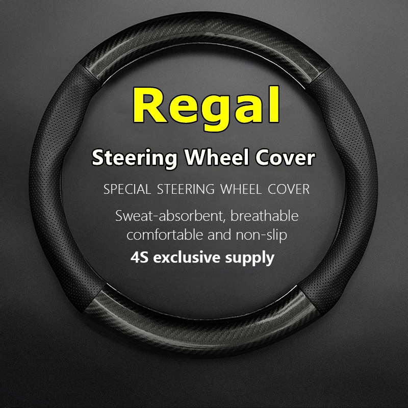 

No Smell Thin For Buick Regal Steering Wheel Cover Genuine Leather Carbon 552T 652T GS 28T 2020 2021 2022 2023