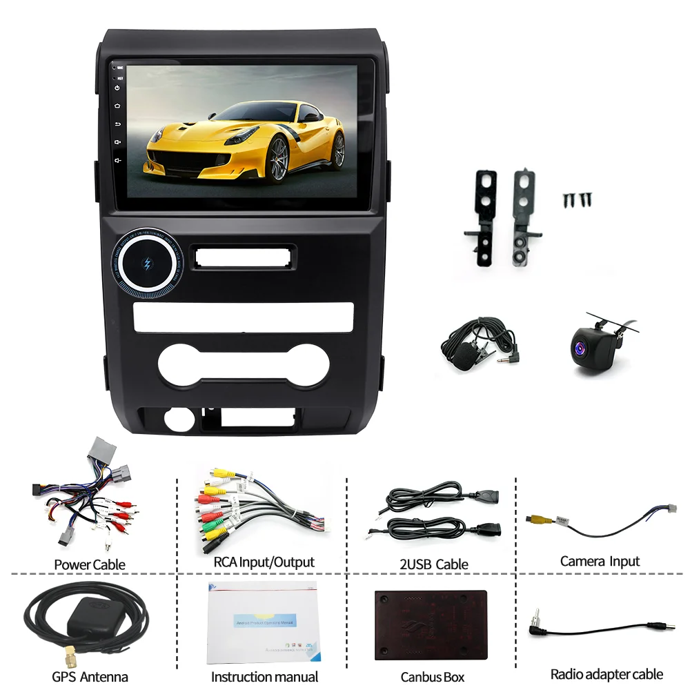 Фото 9-дюймовый для Ford Raptor F150 2008-2014 Android 13.0 6G + 128G Автомобильный GPS-навигатор Мультимедийный плеер Радиолента Головное устройство DSP Carplay №4