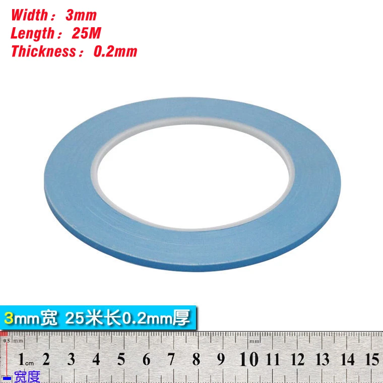 

Двухсторонняя теплопроводящая клейкая лента 25 м синяя 5/10/15/20/25/30/40 мм