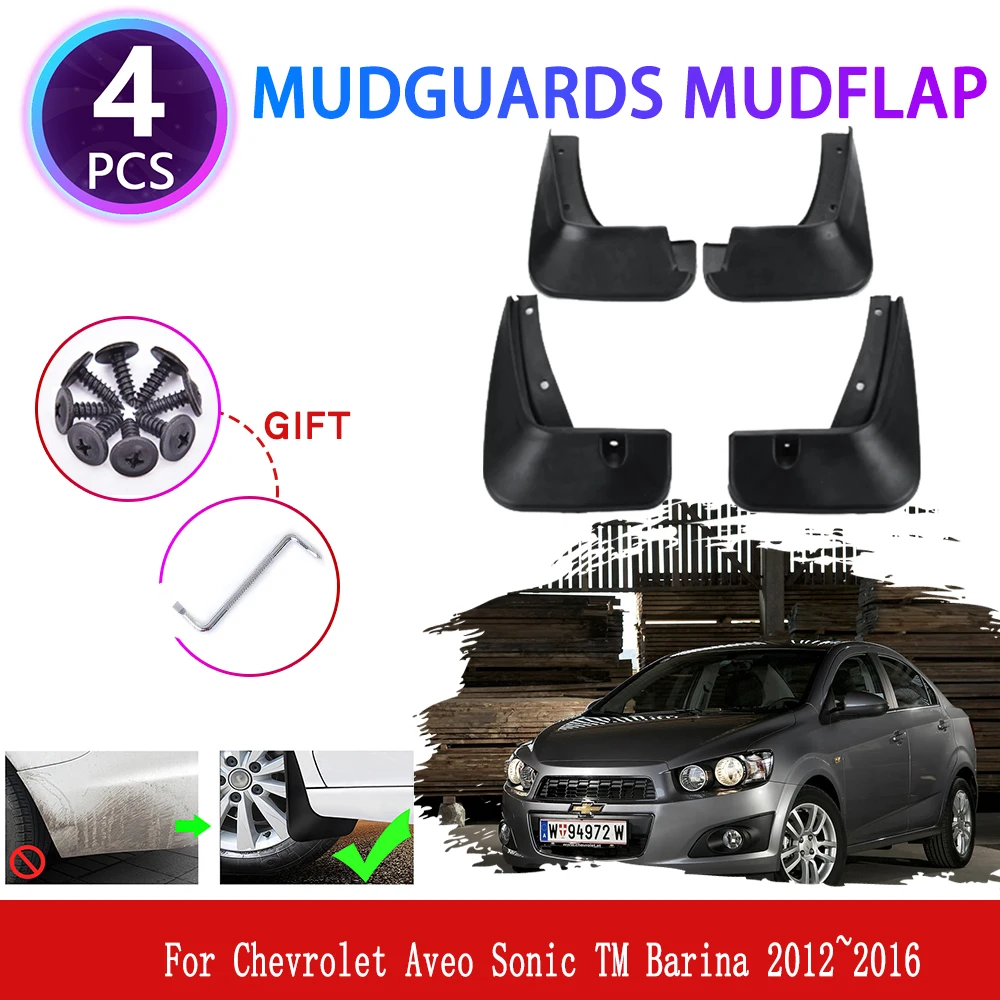

For Chevrolet Aveo Sonic TM Barina 2012~2016 Mudguards Mudflaps Fender Mud Flap Splash Guards Cover Styling Wheel Accessories