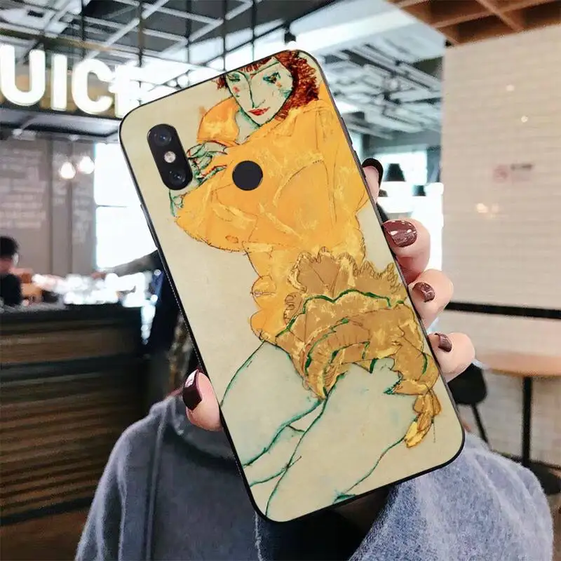 Egon Schiele Phone Case for Xiaomi mi 5 6 8 9 10 lite pro SE Mix 2s 3 F1 Max2 3