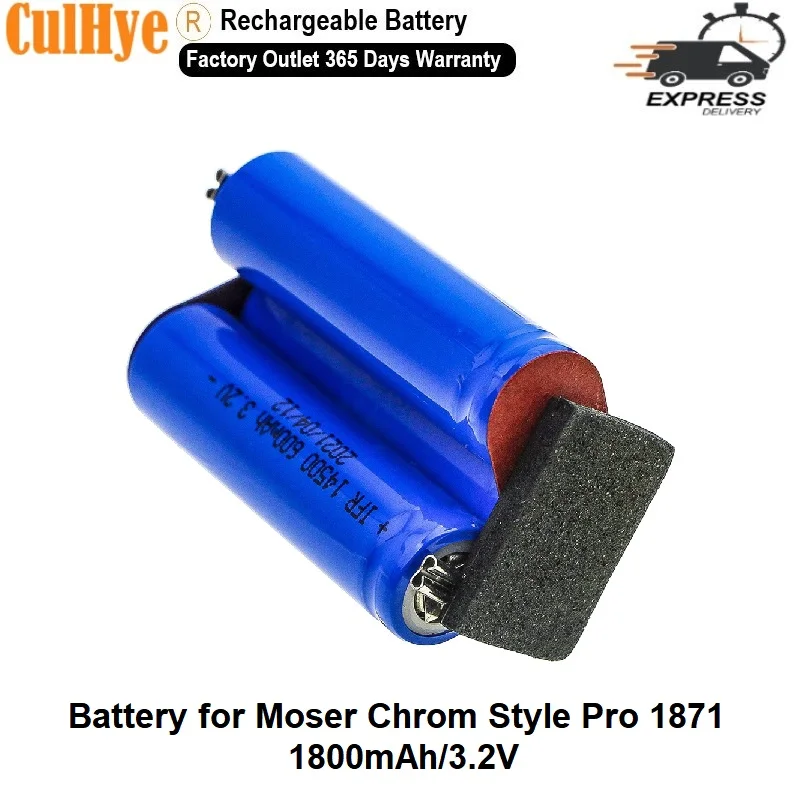 Сменный литий-ионный аккумулятор CulHye для Moser Chrom Style Pro 1871 1871-0071 (1800 мАч 3 2 В) |