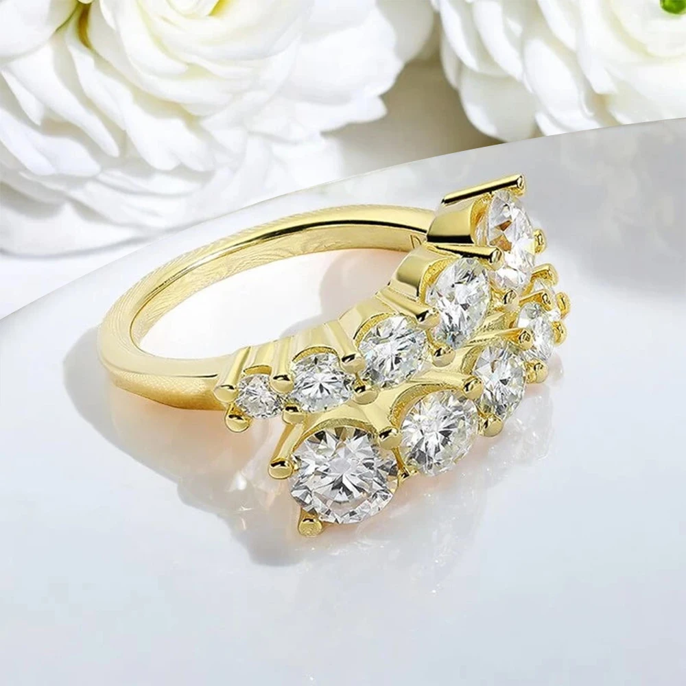 Женские кольца с муассанитом цвета D 3 26 карата обручальные со сверкающими